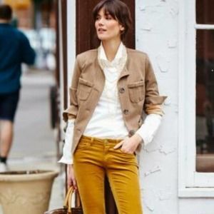 Cabi Penny Blazer Jacket in Brown Herringbone M